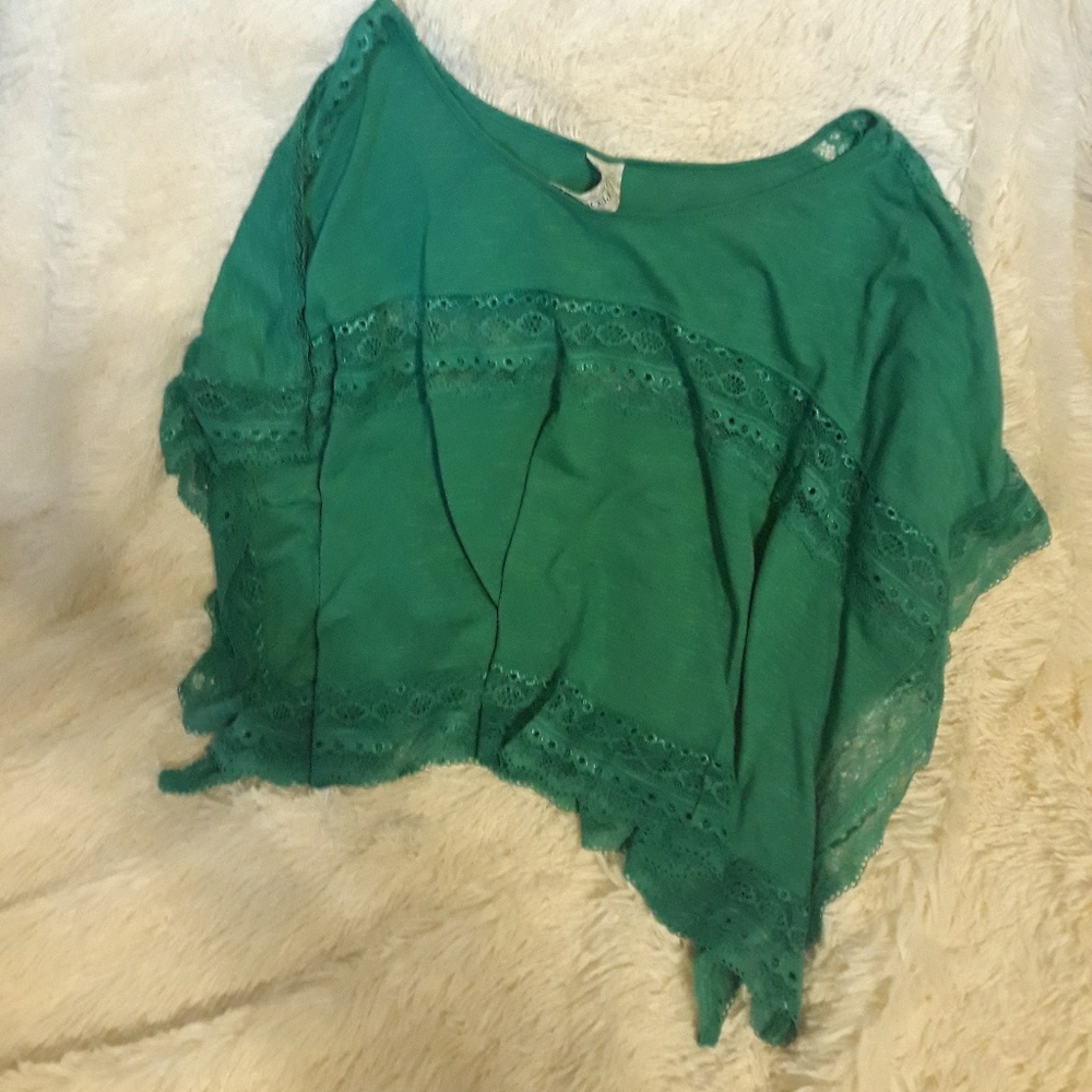 Free People Lace Dolman Top